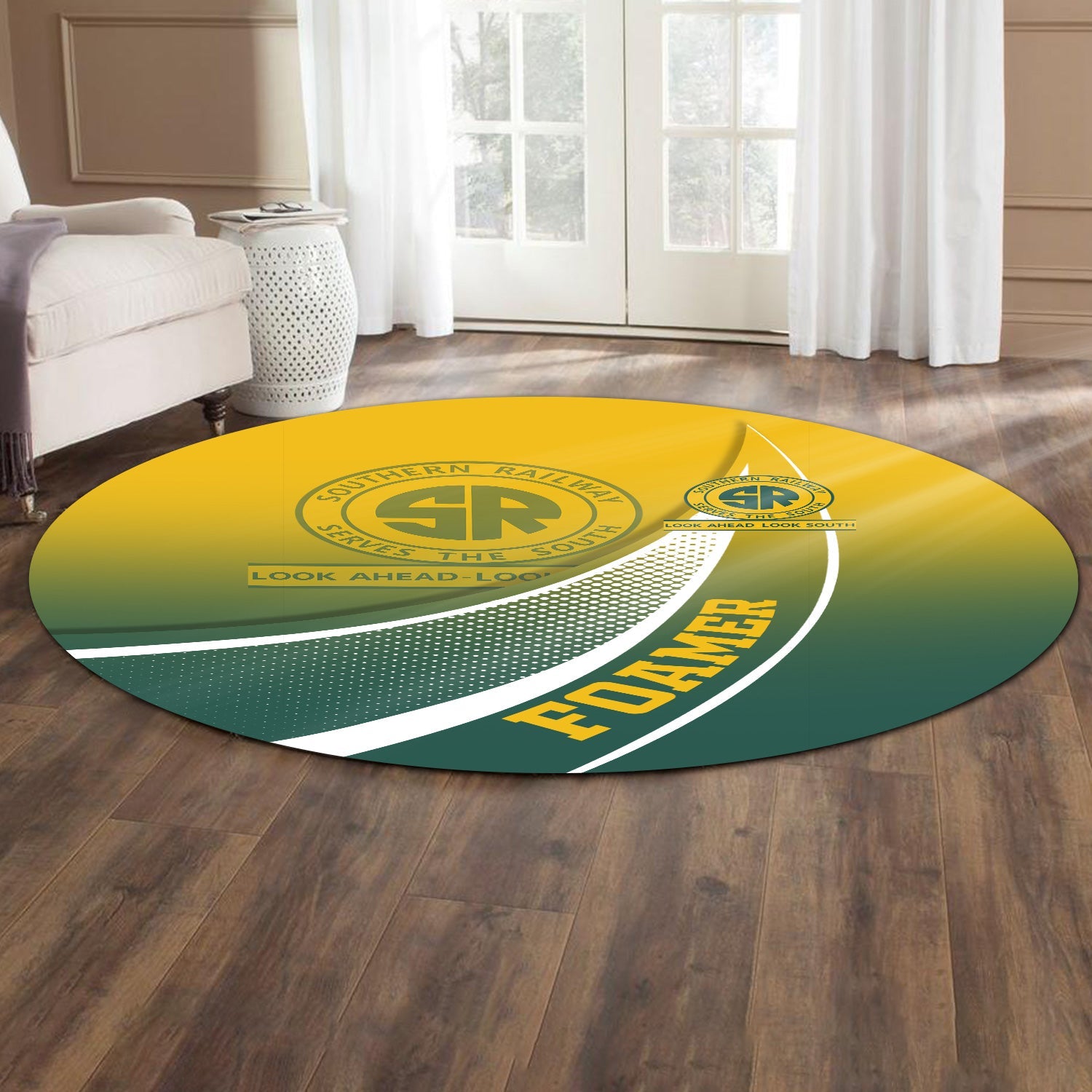 Railspirit Southern Railway U.S Round Mat Railway-Themed Style SOU Mat Gift Idea For Trainspotter