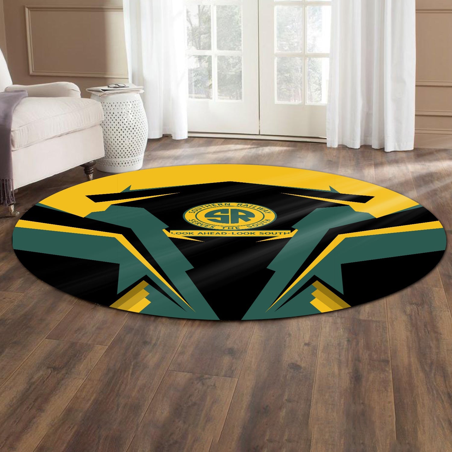 Railspirit Southern Railway U.S Round Mat Strong Line Style SOU Mat All Over Print