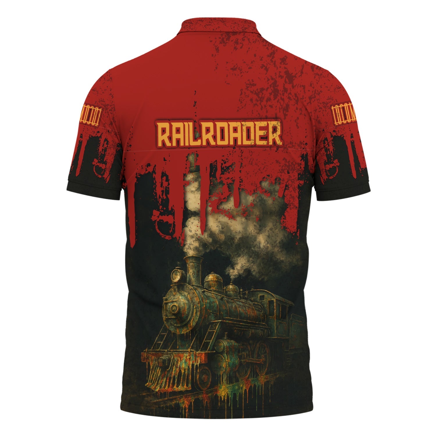 Railspirit Personalized Chicago South Shore and South Bend Railroad Polo Shirt Vintage Train Art Style Shirt For Locomotive Fans