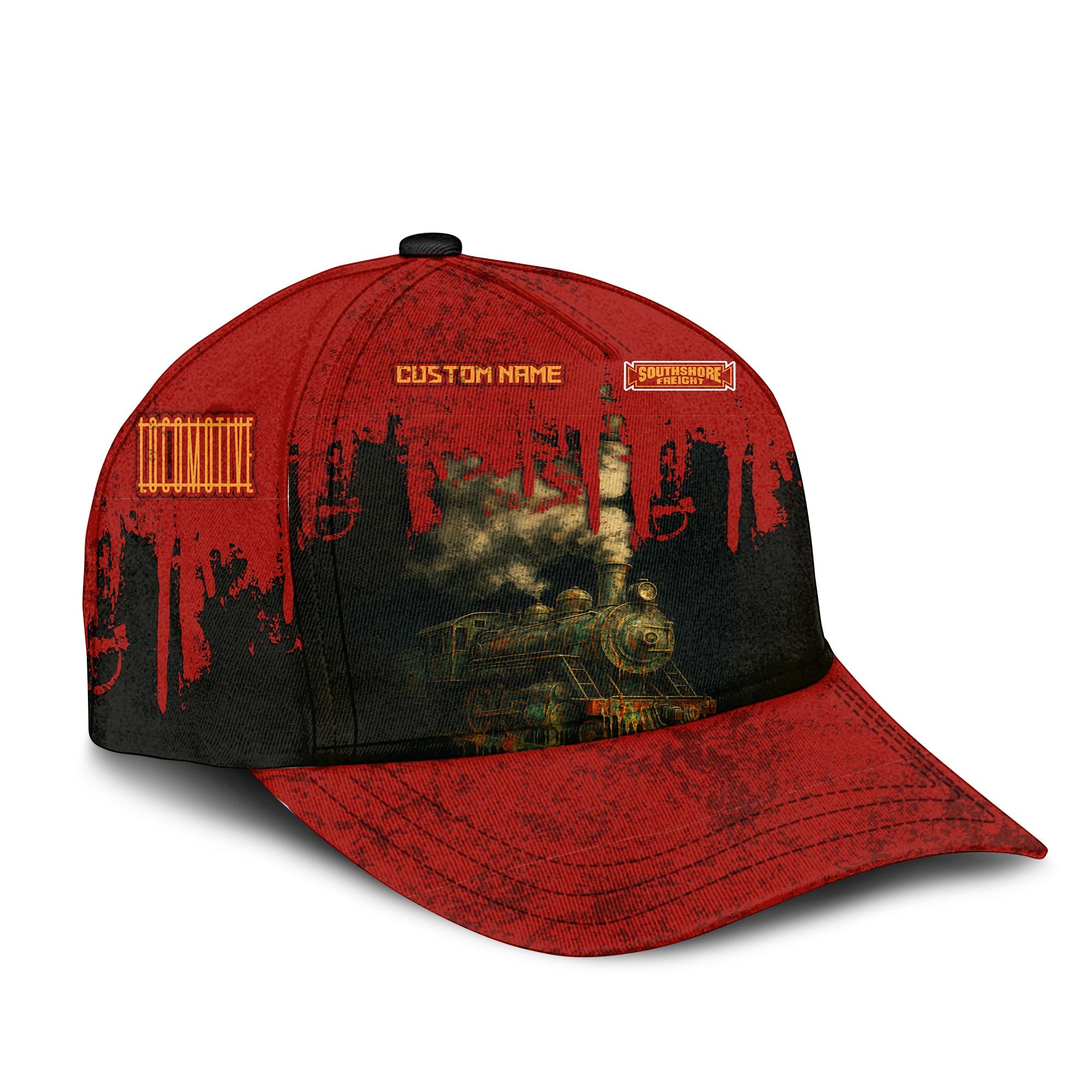 Railspirit Personalized Chicago South Shore and South Bend Railroad Classic Cap Vintage Train Art Style Cap For Locomotive Fans