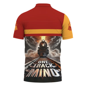 Railspirit Personalized Chicago South Shore and South Bend Railroad Polo Shirt One Track Mind Train Printed Shirt