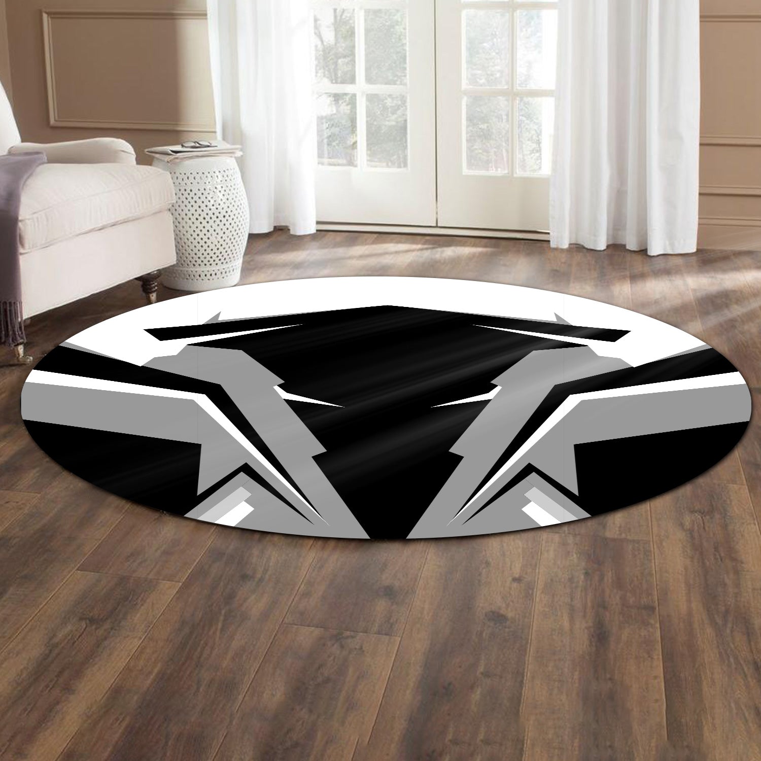 Railspirit Union Electric Railway Round Mat Strong Line Style Rug All Over Print