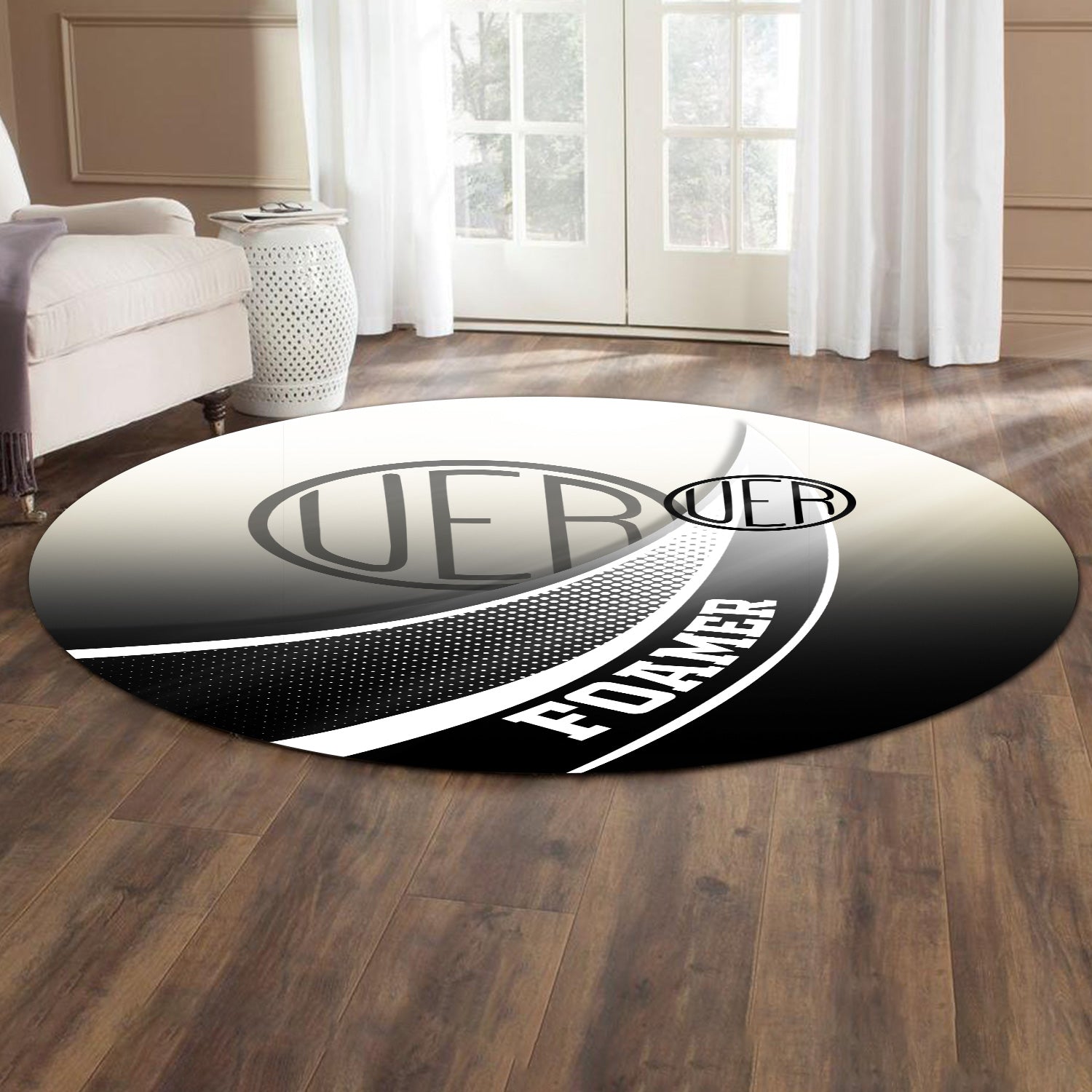 Railspirit Union Electric Railway Round Mat Railway-Themed Style Mat Gift Idea For Trainspotter