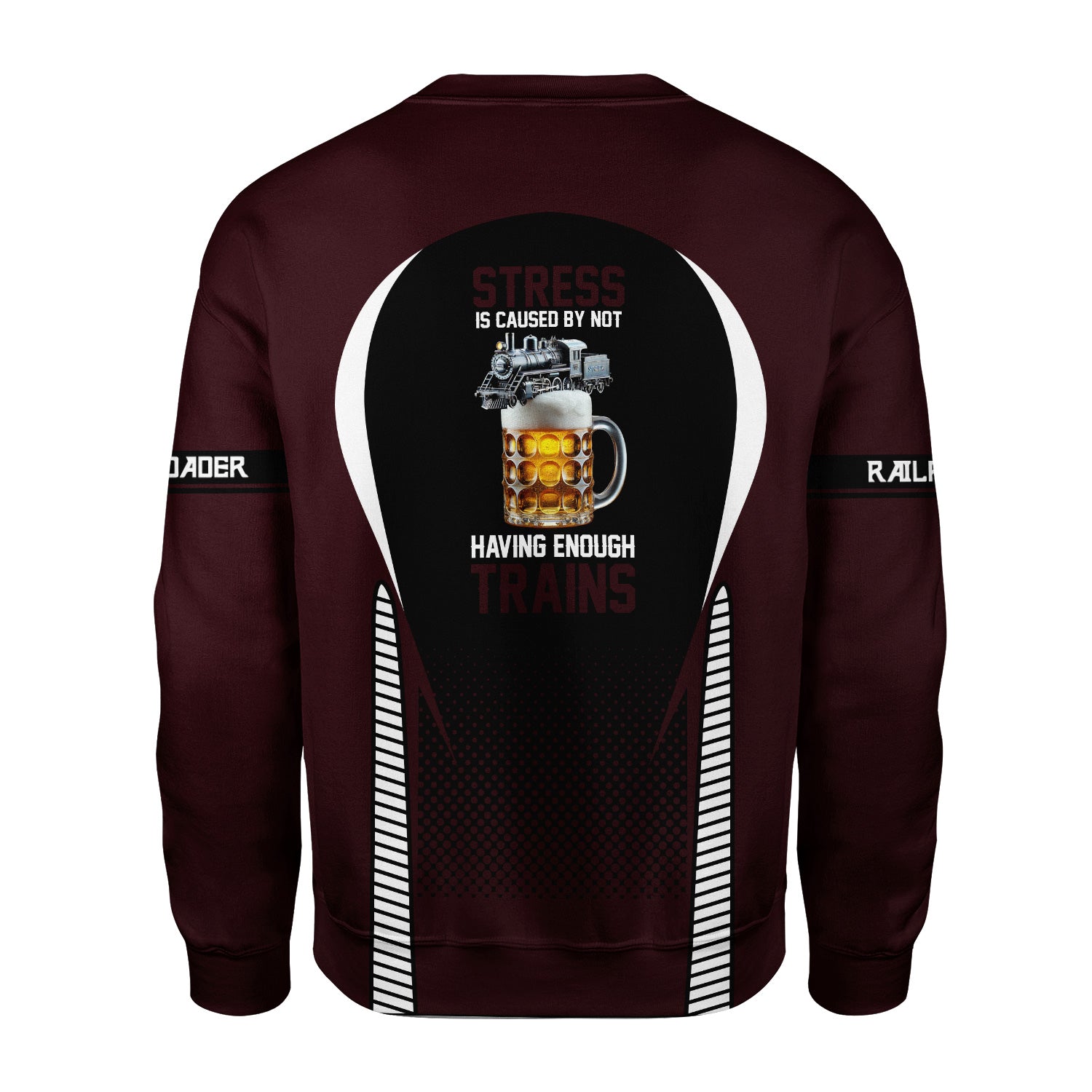 Railspirit Personalized London, Midland and Scottish Railway Sweatshirt Stress Is Caused By Not Having Enough Trains Shirt All Over Print Shirt