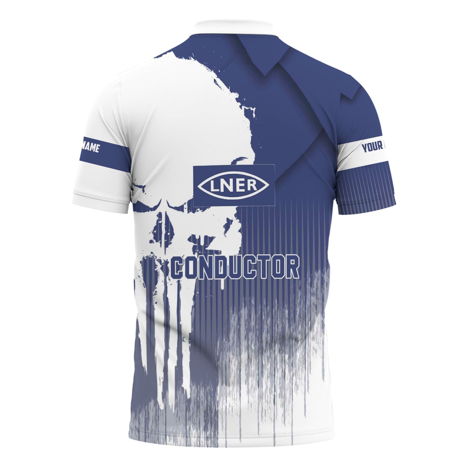 Railspirit Personalized London and North Eastern Railway Polo Shirt Skull Design with Custom Job Train Shirt for Trackhead Crew