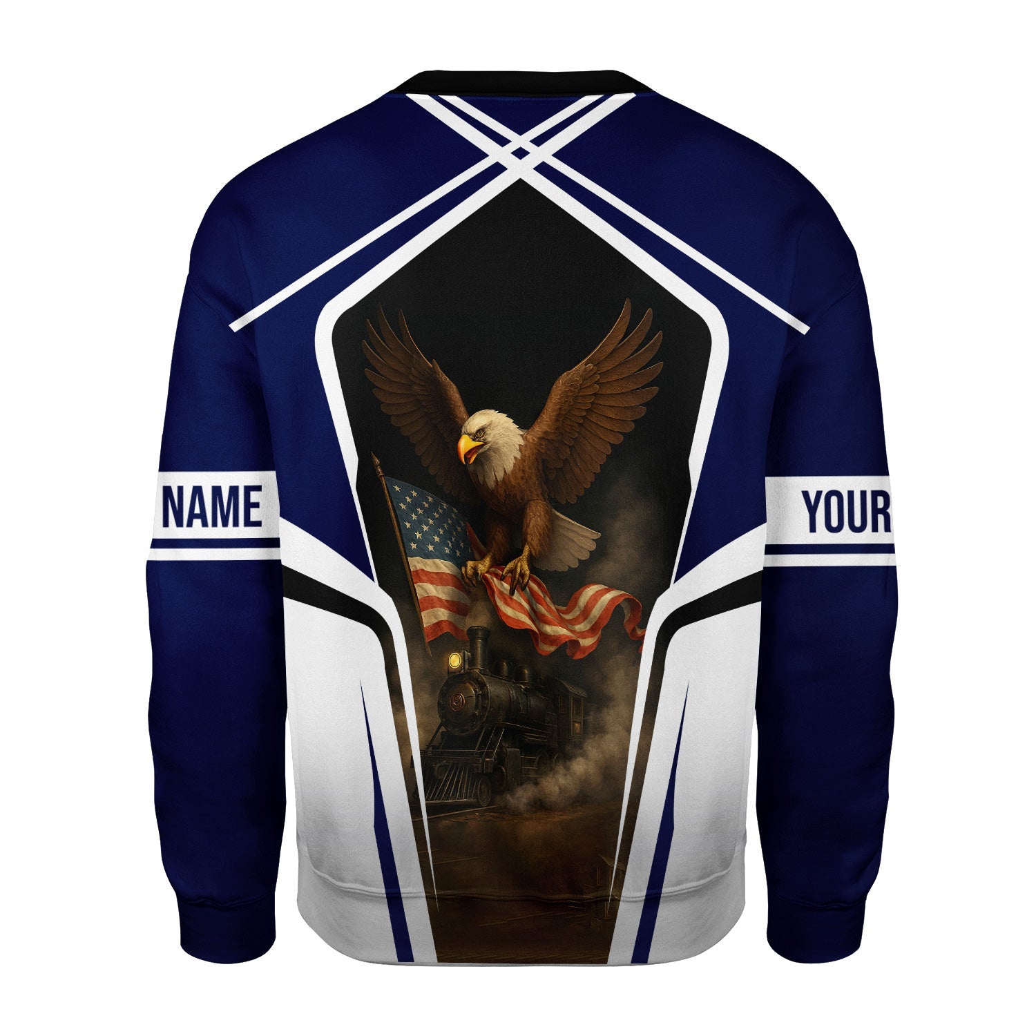 Railspirit Personalized Jersey Central Railroad Sweatshirt American Eagle Vintage Train Shirt