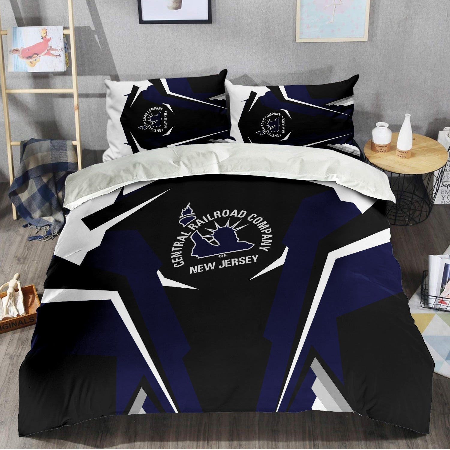Railspirit CNJ Jersey Central Railroad Bedding Set Strong Line Style Bedding Set All Over Print