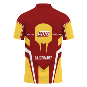 Railspirit Personalized Soo Line Railroad Polo Shirt Custom Year Railroader Shirt Gift Idea For Train Lover