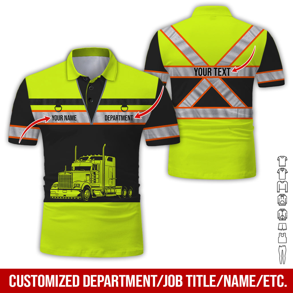 Customized Name Truck Driver Uniform, Personalized Apparel for Trucker Gear