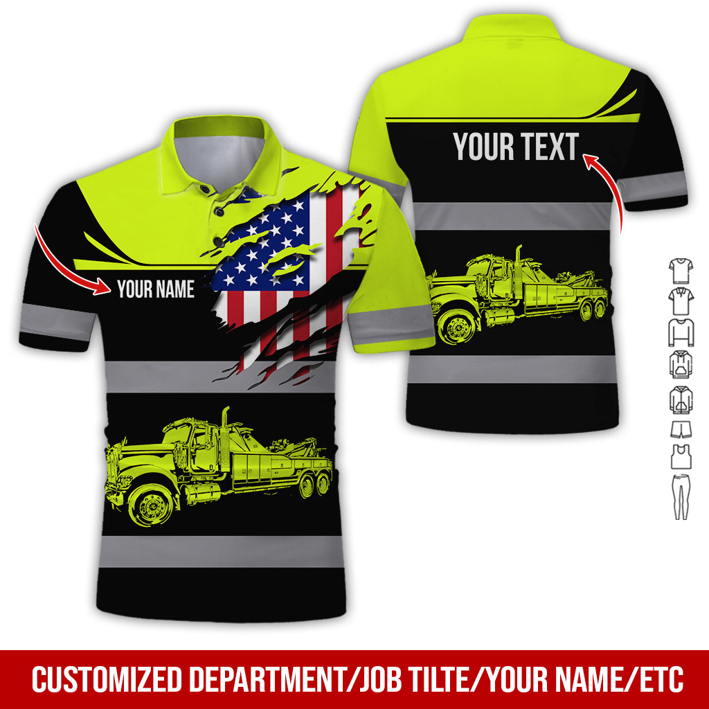 Custom Text Love Truck Uniform Printed Clothes, Personalized Driver Apparel