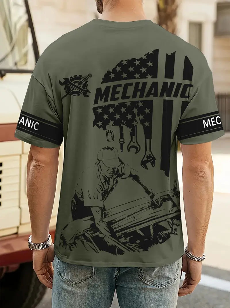 Mechanic Shirts for Men, Mechanic Camo Shirt Gifts for Mechanical Man