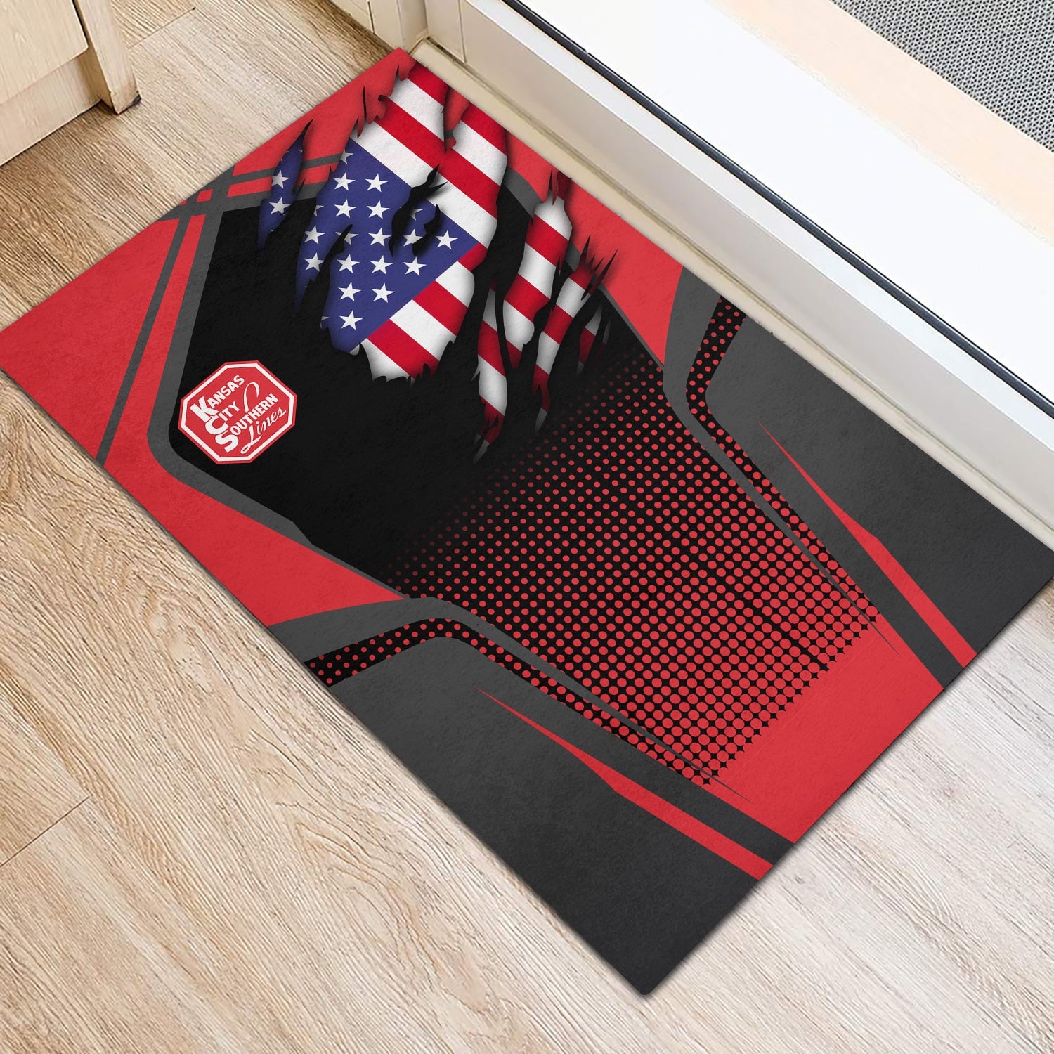 Railspirit Personalized Kansas City Southern Doormat American Vintage All Over Printed Door Mat