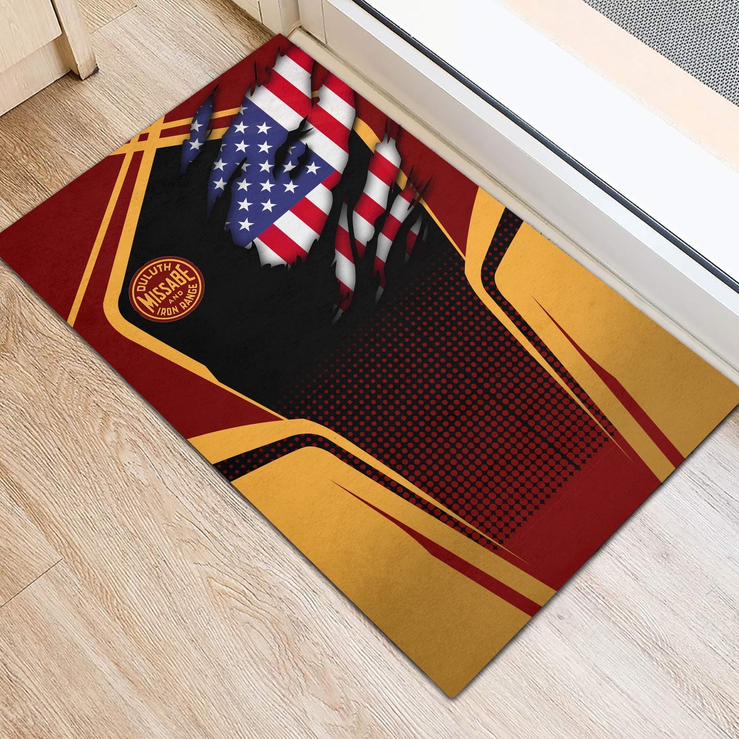 Railspirit Personalized Duluth, Missabe, & Iron Range Railroad Doormat American Vintage All Over Printed Door Mat
