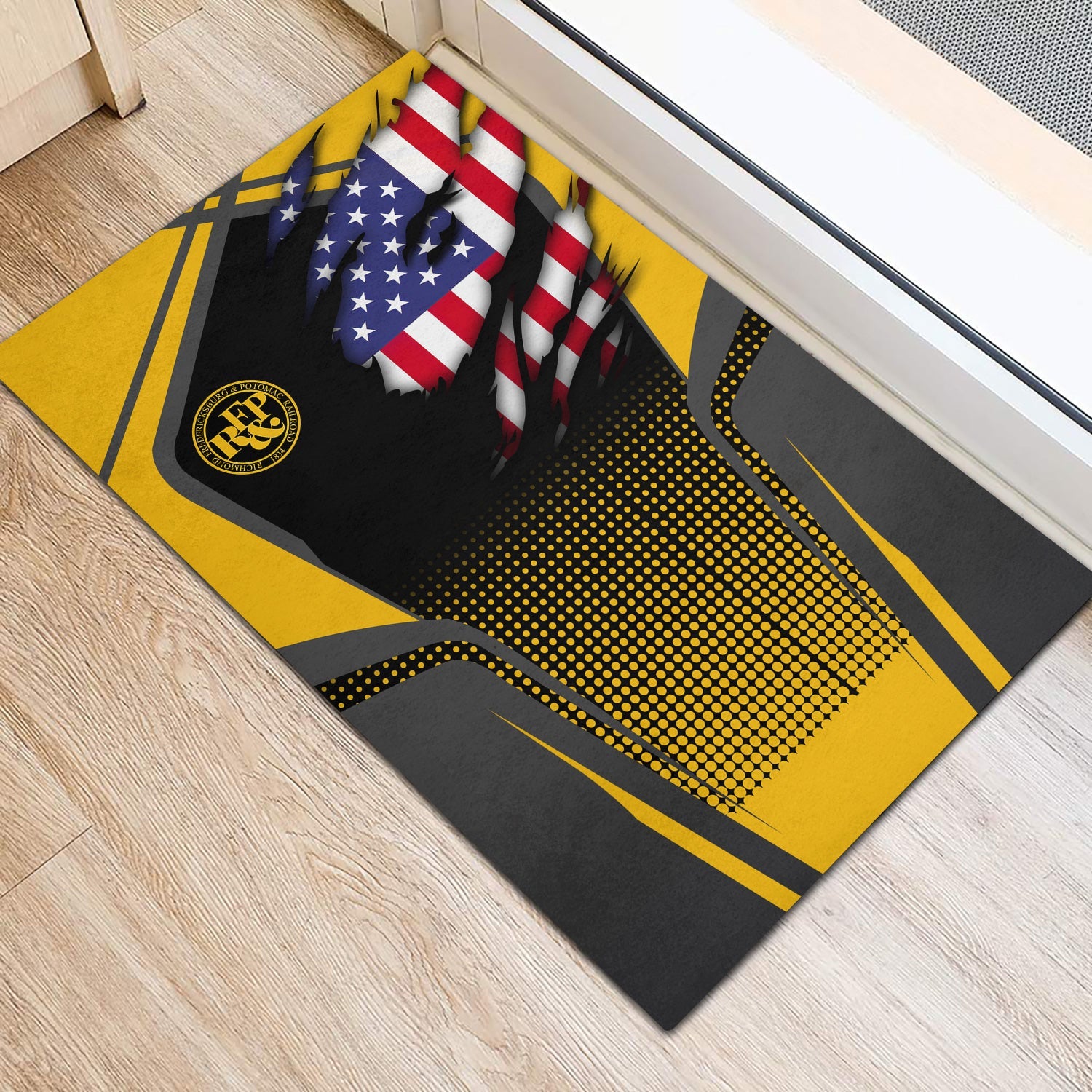 Railspirit Personalized Richmond, Fredericksburg And Potomac Railroad Doormat American Vintage All Over Printed Door Mat