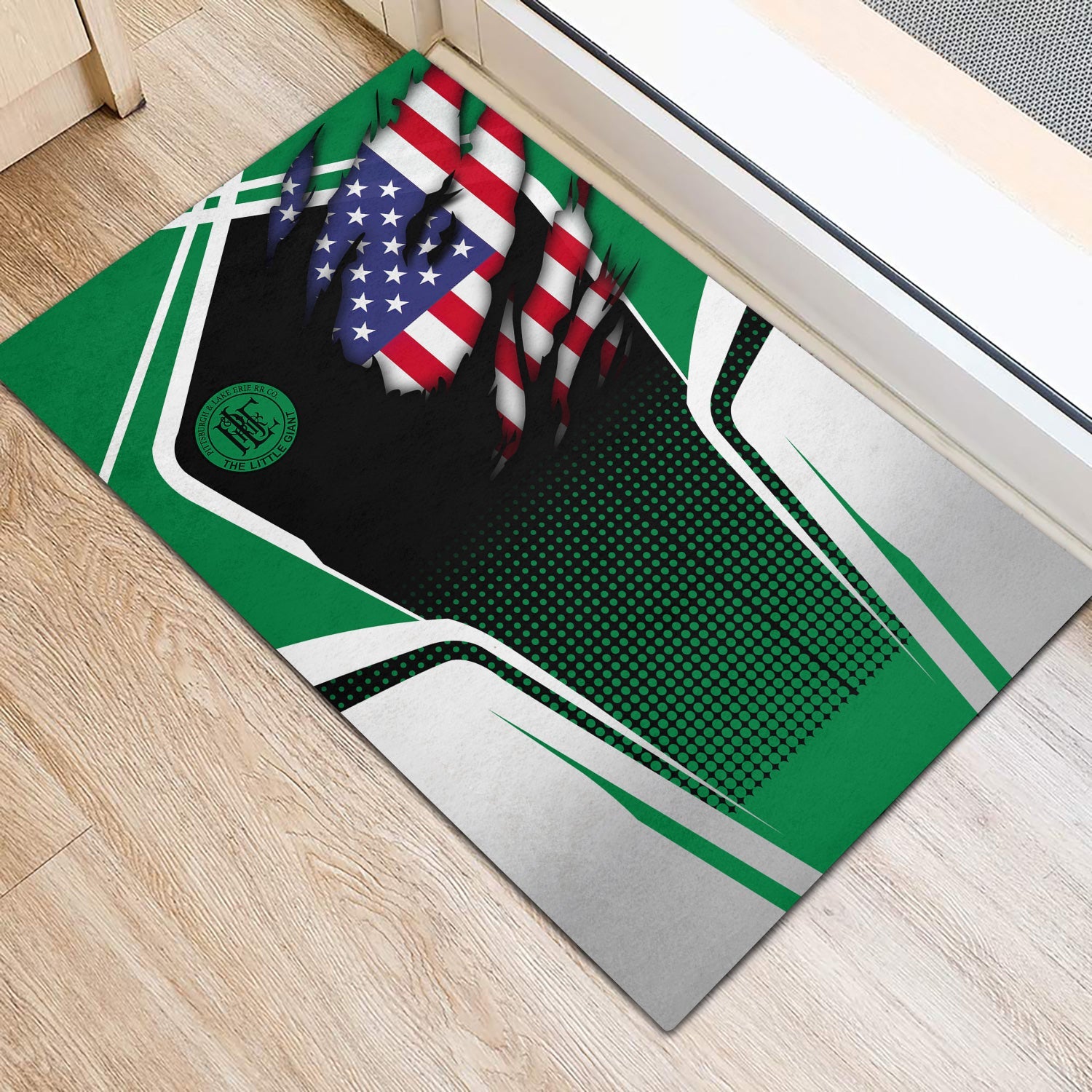 Railspirit Personalized Pittsburgh And Lake Erie Railroad Doormat American Vintage All Over Printed Door Mat