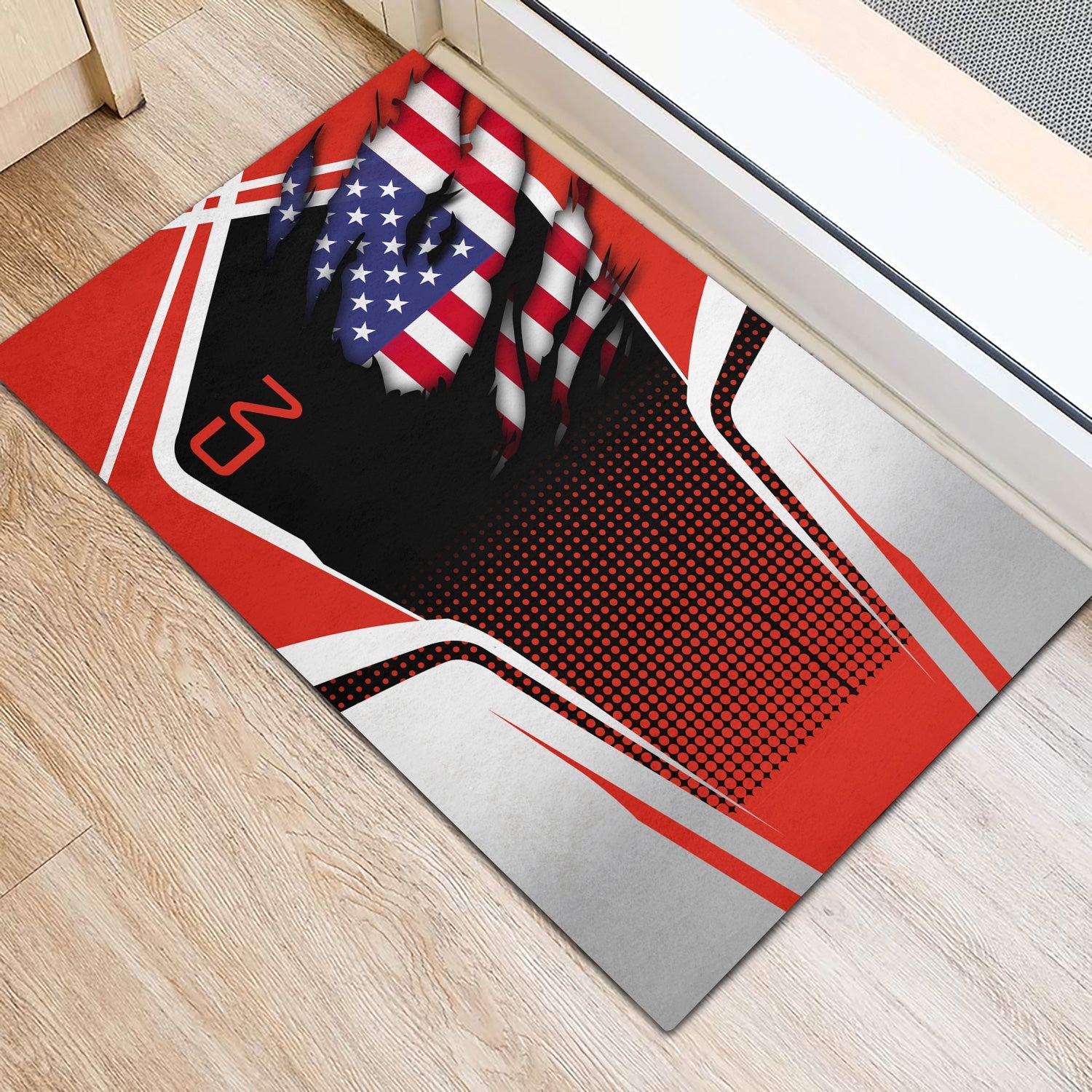 Railspirit Personalized Canadian National Railroad Doormat American Vintage All Over Printed Door Mat