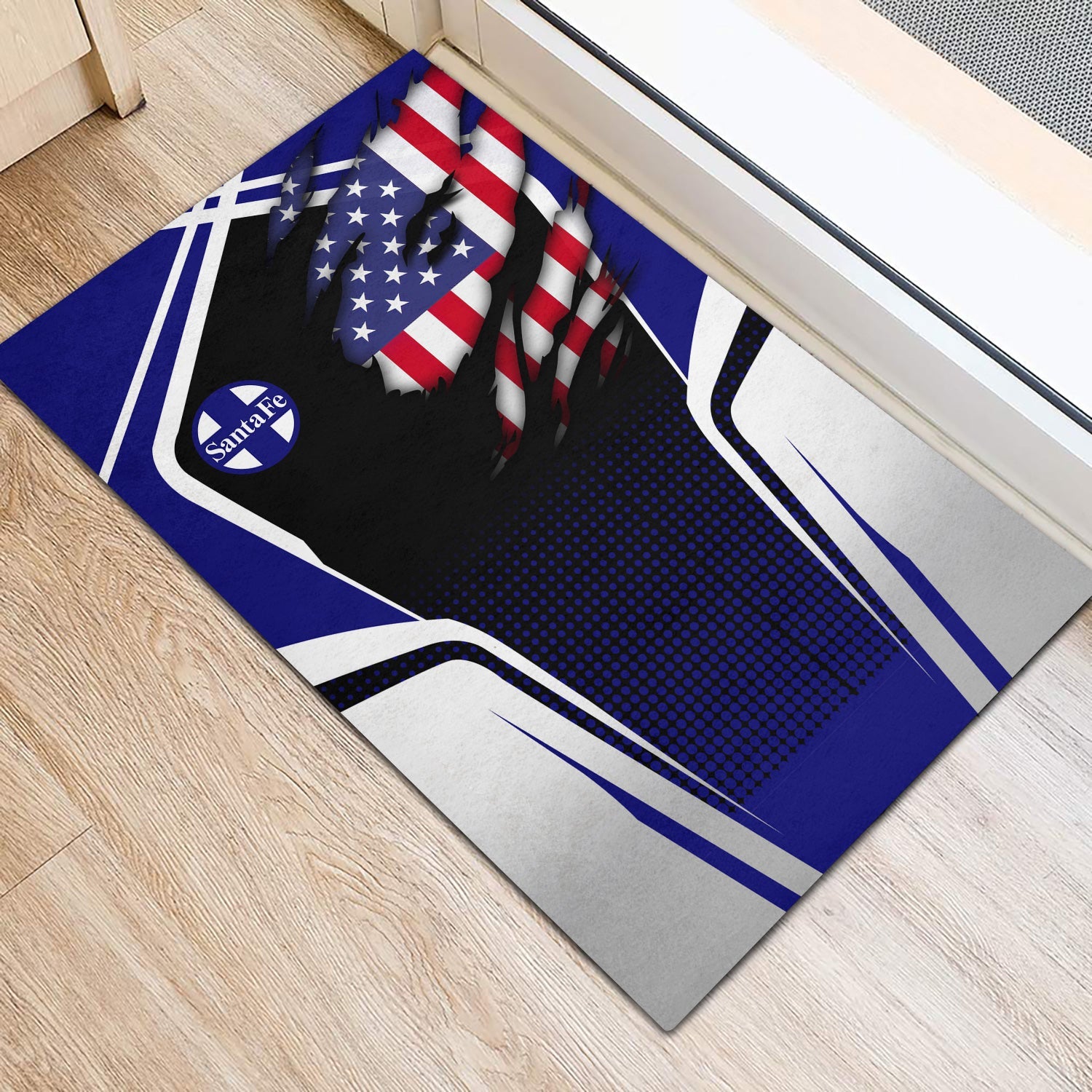 Railspirit Personalized Santa Fe Railway Doormat American Vintage Atchison, Topeka and Santa Fe Railway All Over Printed Door Mat