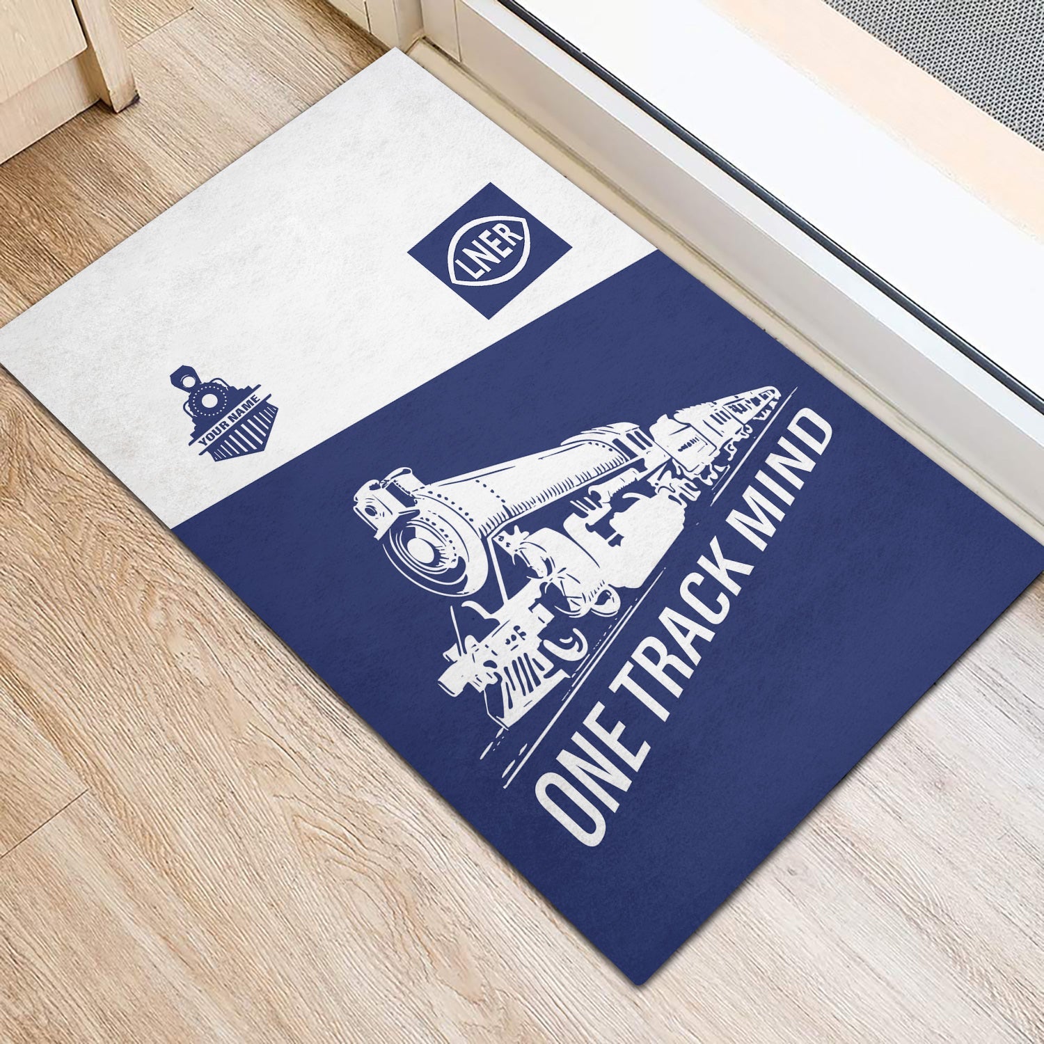 Railspirit Personalized London and North Eastern Railway Doormat One Track Mind Mat Gift Idea For Train Lover