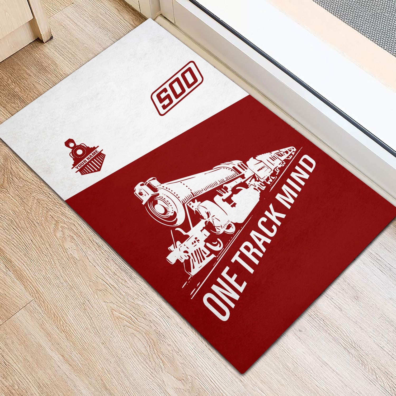 Railspirit Personalized Soo Line Railroad Doormat One Track Mind Mat Gift Idea For Train Lover