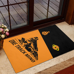 Railspirit Personalized Genesee & Wyoming Inc. Railroad Doormat One Track Mind Mat Gift Idea For Train Lover