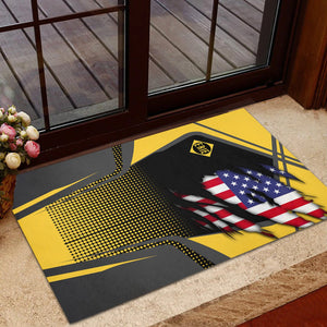 Railspirit Personalized Erie Railroad Doormat American Vintage All Over Printed Door Mat