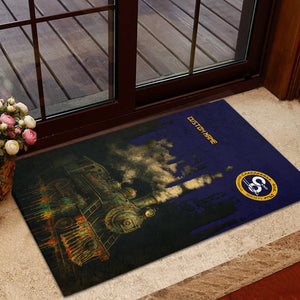 Railspirit Personalized Chesapeake and Ohio Railway Doormat Vintage Train Art Style C&O Mat For Locomotive Fans