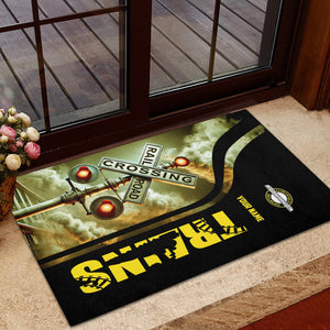 Railspirit Personalized Clinchfield Railroad Doormat Railroad Crossing Sign Mat All Over Print