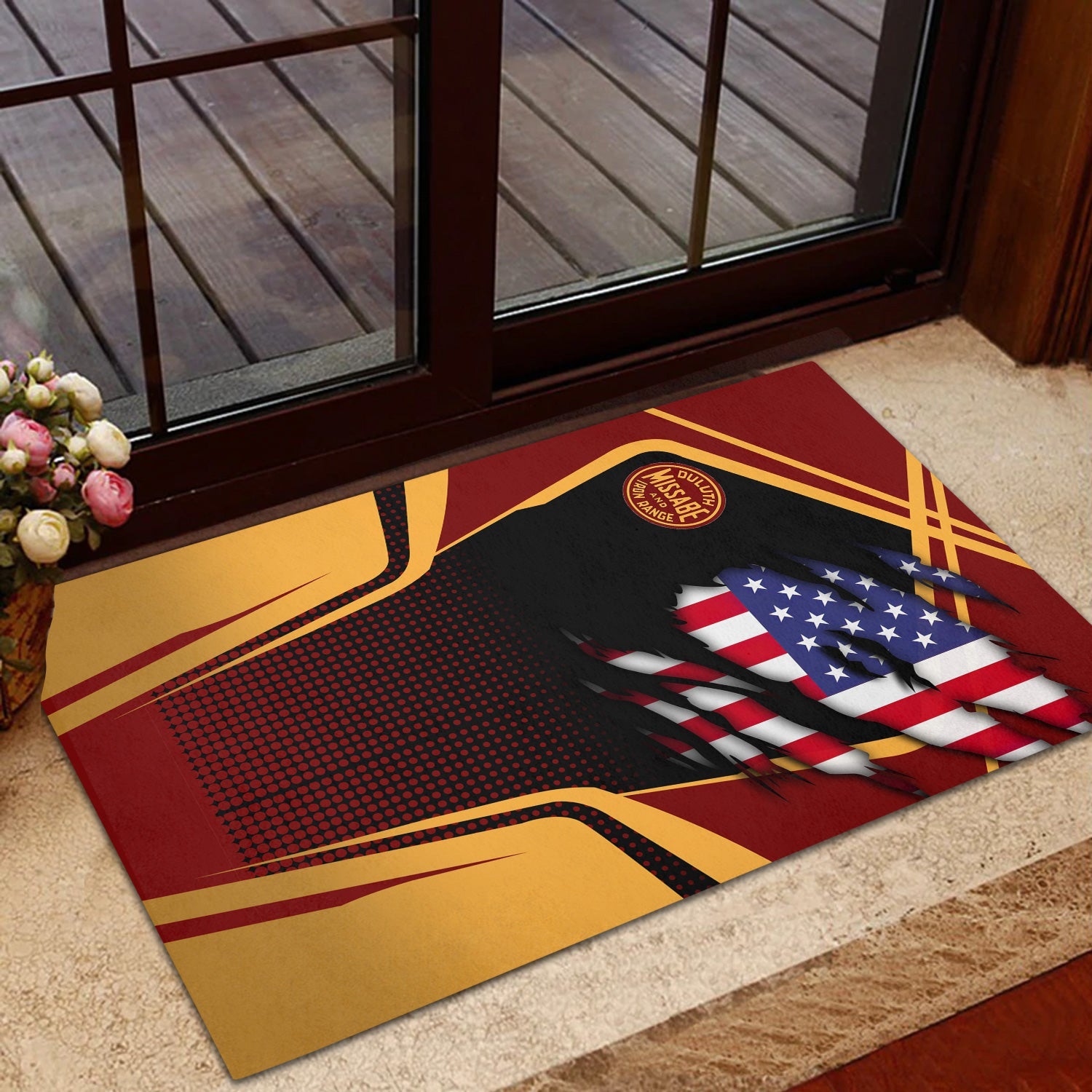 Railspirit Personalized Duluth, Missabe, & Iron Range Railroad Doormat American Vintage All Over Printed Door Mat