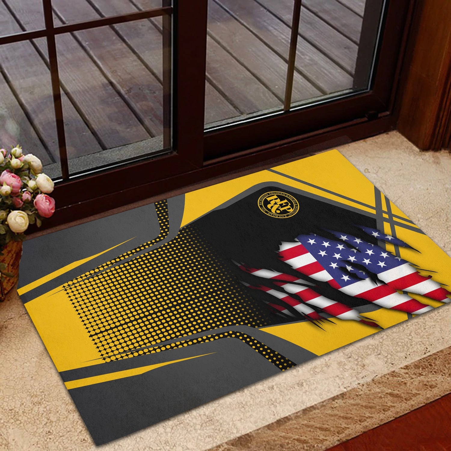 Railspirit Personalized Richmond, Fredericksburg And Potomac Railroad Doormat American Vintage All Over Printed Door Mat