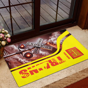 Railspirit Personalized Strasburg Railroad Doormat Railroad Crossing Sign Mat All Over Print