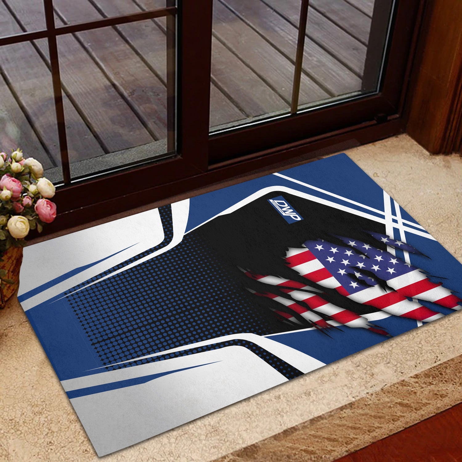 Railspirit Personalized Duluth, Winnipeg and Pacific Railway Doormat American Vintage All Over Printed Door Mat