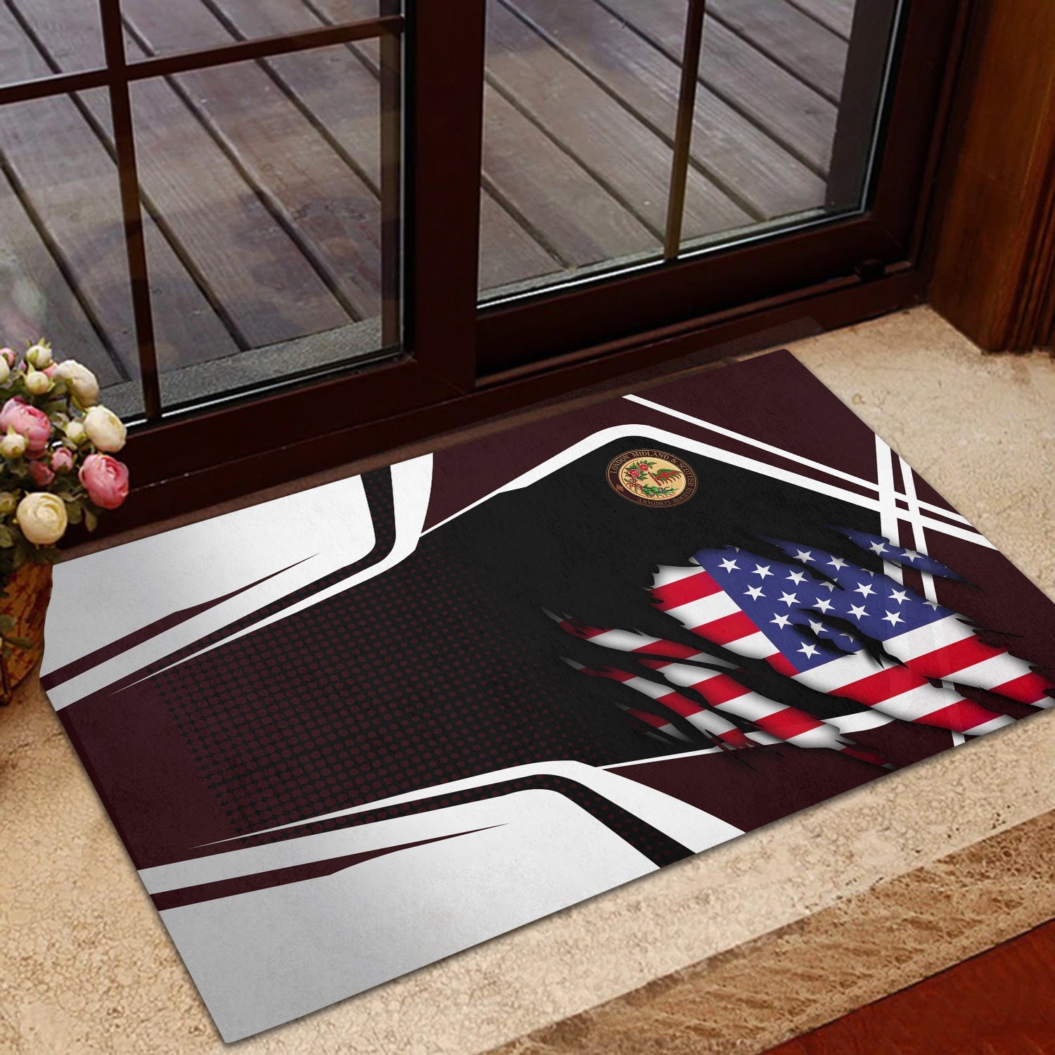Railspirit Personalized London, Midland and Scottish Railway Doormat American Vintage All Over Printed Door Mat