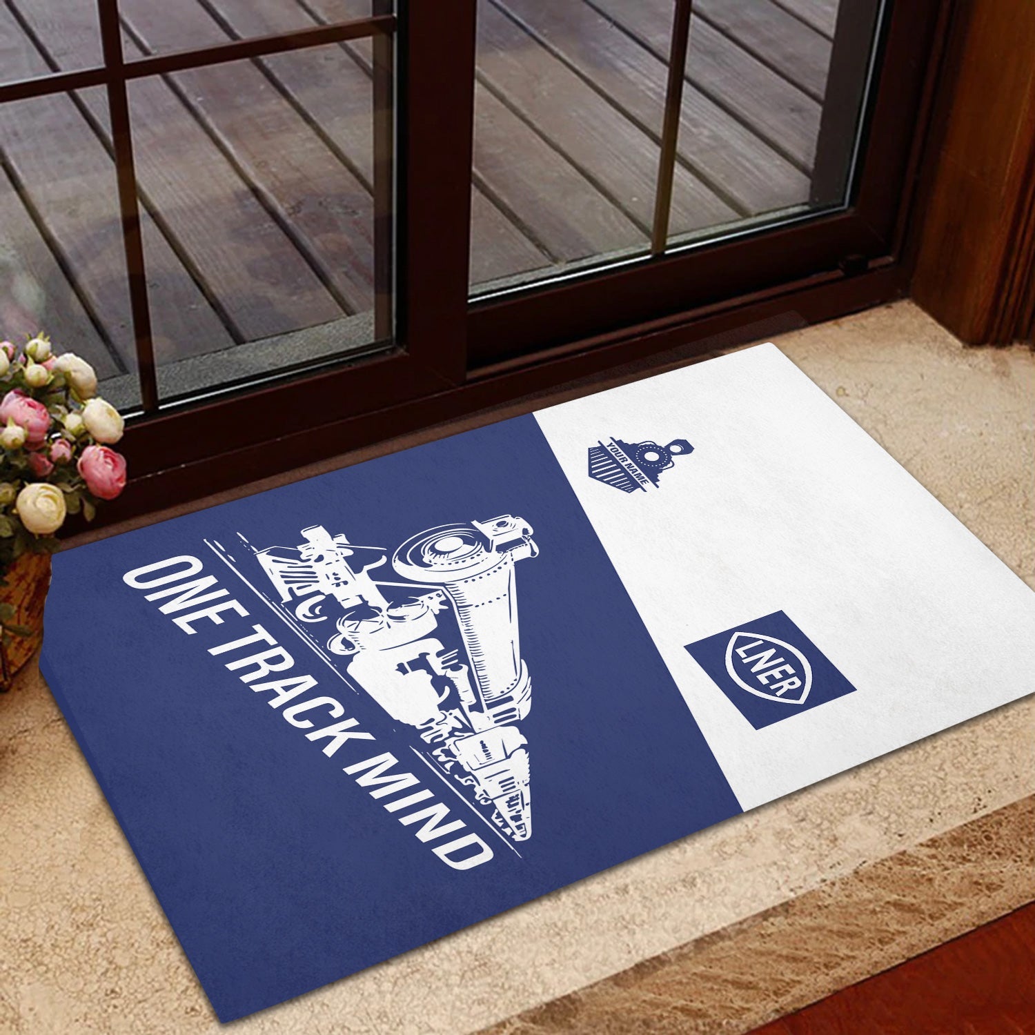 Railspirit Personalized London and North Eastern Railway Doormat One Track Mind Mat Gift Idea For Train Lover