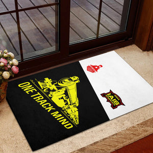 Railspirit Personalized Iowa Interstate Railroad Doormat One Track Mind IAIS Mat Gift Idea For Train Lover