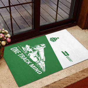 Railspirit Personalized Burlington Northern Railroad Doormat One Track Mind Mat Gift Idea For Train Lover