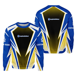 Railspirit Personalized Long Island Railroad Sweatshirt Lightning Graphic Style Shirt Gift Idea For Train Lover