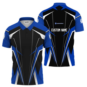 Railspirit Personalized Long Island Railroad Polo Shirt Lightning-Edge Design Train Shirt For Railroad Lovers