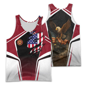 Railspirit Personalized Chicago Great Western Railroad Men Tank Top American Eagle Vintage Train Shirt