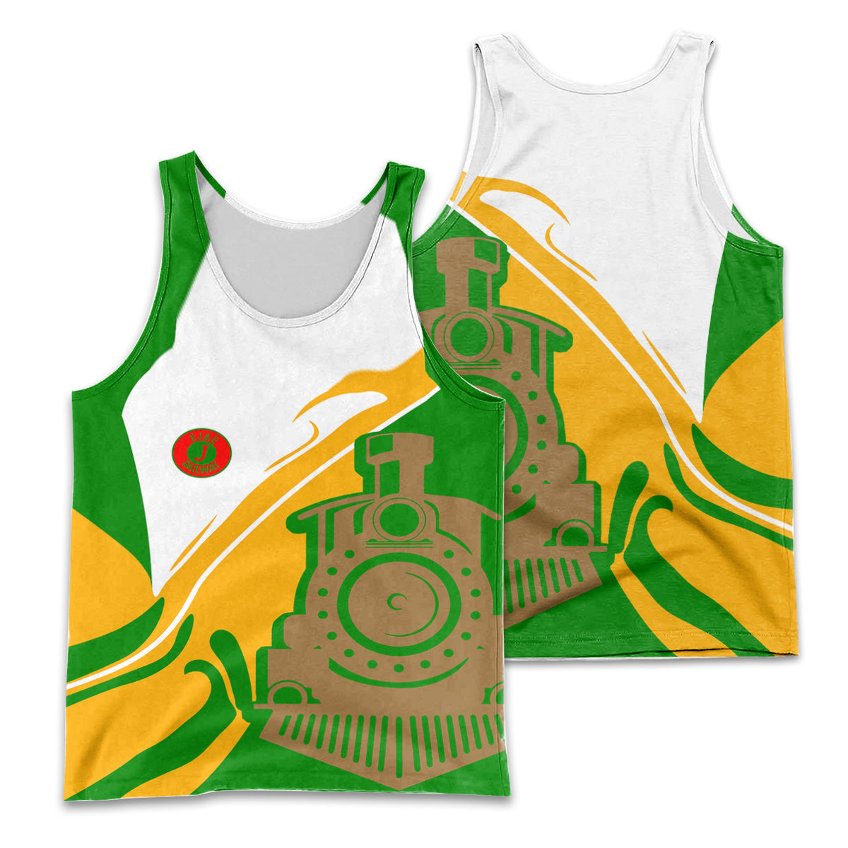 Railspirit Personalized Elgin Joliet And Eastern Railroad Men Tank Top Flame-Inspired Style Shirt Gift Idea For Train Lovers