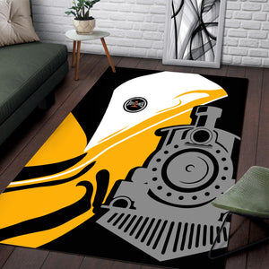 Railspirit Bessemer And Lake Erie Railroad Area Rug Flame-Inspired Style Rug Gift Idea For Train Lovers