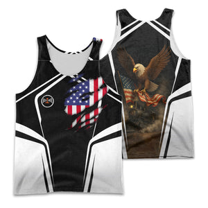 Railspirit Personalized Bessemer And Lake Erie Railroad Men Tank Top American Eagle Vintage Train Shirt