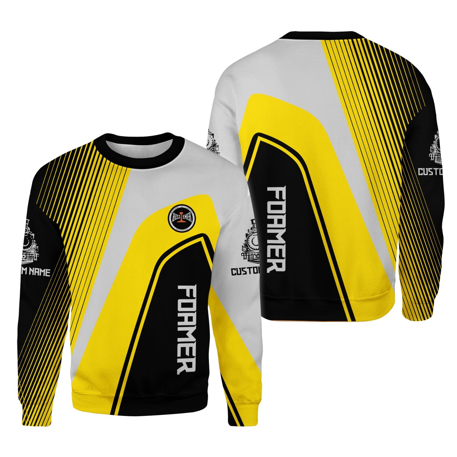 Railspirit Personalized Bessemer And Lake Erie Railroad Sweatshirt Vibrant Striking Style Shirt For Rail Enthusiasts