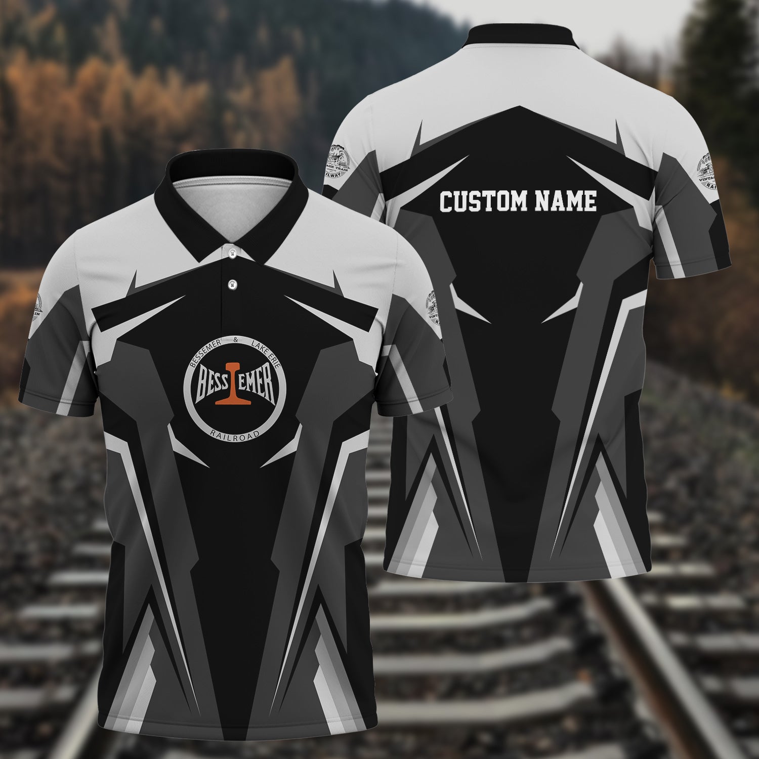 Railspirit Personalized Bessemer And Lake Erie Railroad Polo Shirt Strong Line Style Train Unisex Shirt All Over Print