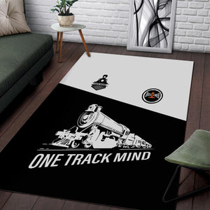 Railspirit Personalized Bessemer And Lake Erie Railroad Area Rug One Track Mind Train Rug Gift Idea For Train Lover