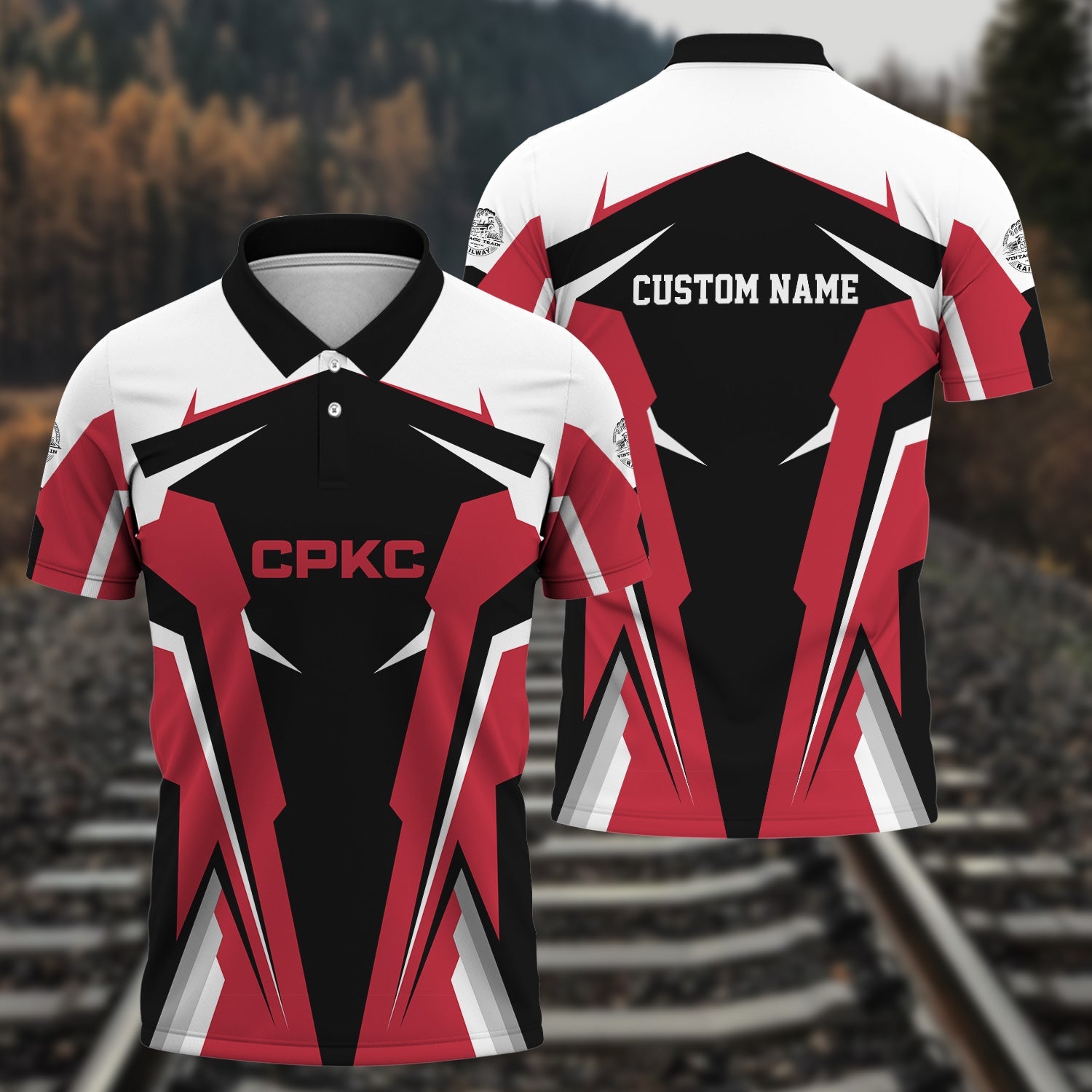 Railspirit Personalized Canadian Pacific Kansas City Polo Shirt CPKCStrong Line Style Train Unisex Shirt All Over Print