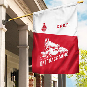Railspirit Personalized Canadian Pacific Kansas City Garden Flag One Track Mind CPKC Flag Gift Idea For Train Lover