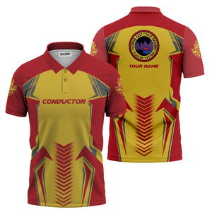 Railspirit Personalized Florida East Coast Railway Polo Shirt Standout Style with Custom Position Train Shirt