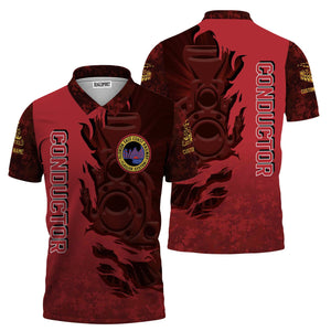 Railspirit Personalized Florida East Coast Railway Polo Shirt Blazing Style with Custom Position Train Shirt