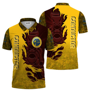 Railspirit Personalized Alaska Railroad Polo Shirt Blazing Style with Custom Position Train Shirt