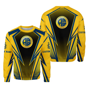 Railspirit Personalized Alaska Railroad Sweatshirt Lightning Graphic Style Shirt Gift Idea For Train Lover